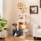 63 Inch Multi-level Cat Tower with Scratching Board and Star Hanging Toys Ideal for Indoor Cats